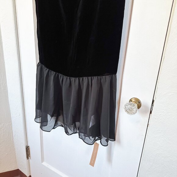 Reformation | NWT Le Marais Velvet Strapless Midi Dress Es in Black Size 14 $328 - Picture 7 of 10